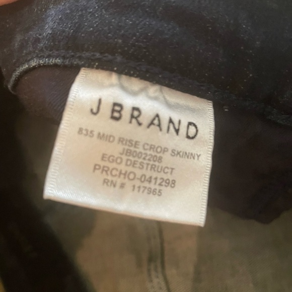NWT J BRAND RIPPED MID RISE CROP SKINNY EGO DESTRUCT - 26 - Picture 11 of 13